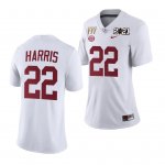 Women's Alabama Crimson Tide #22 Najee Harris 3X CFP National Championship White NCAA Limited College Football Jersey 2403YSKU8